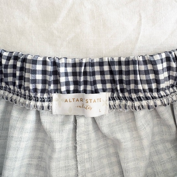 Alter’d State Navy Gingham Boxer Shorts - Picture 3 of 3